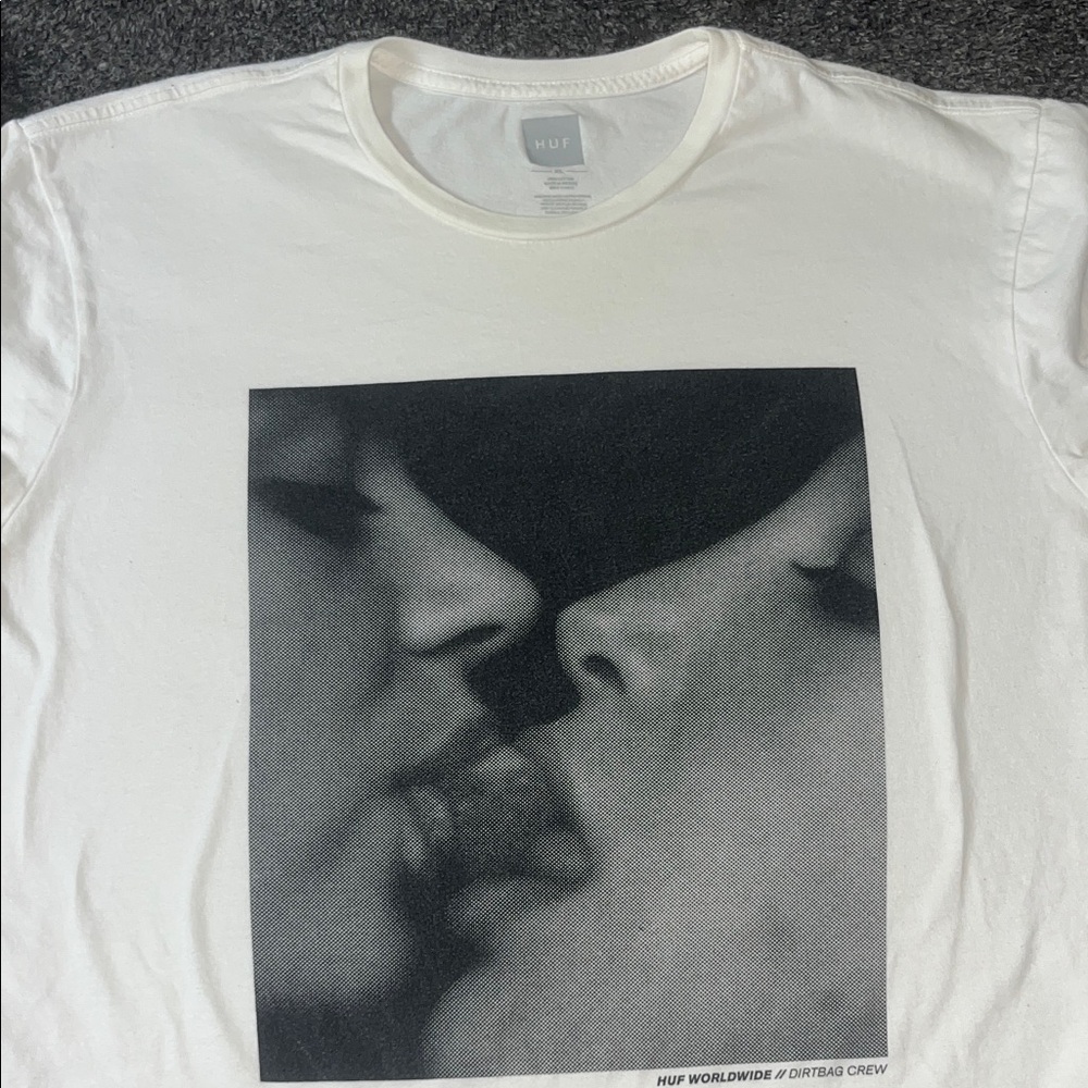 HUF Graphic Tee with Black Print